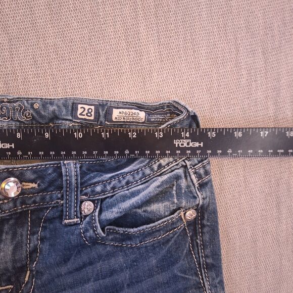 Miss Me Jeans Womens 28 Blue Boot Dark Wash Denim Capsule Everyday Casual Norm - Picture 9 of 16